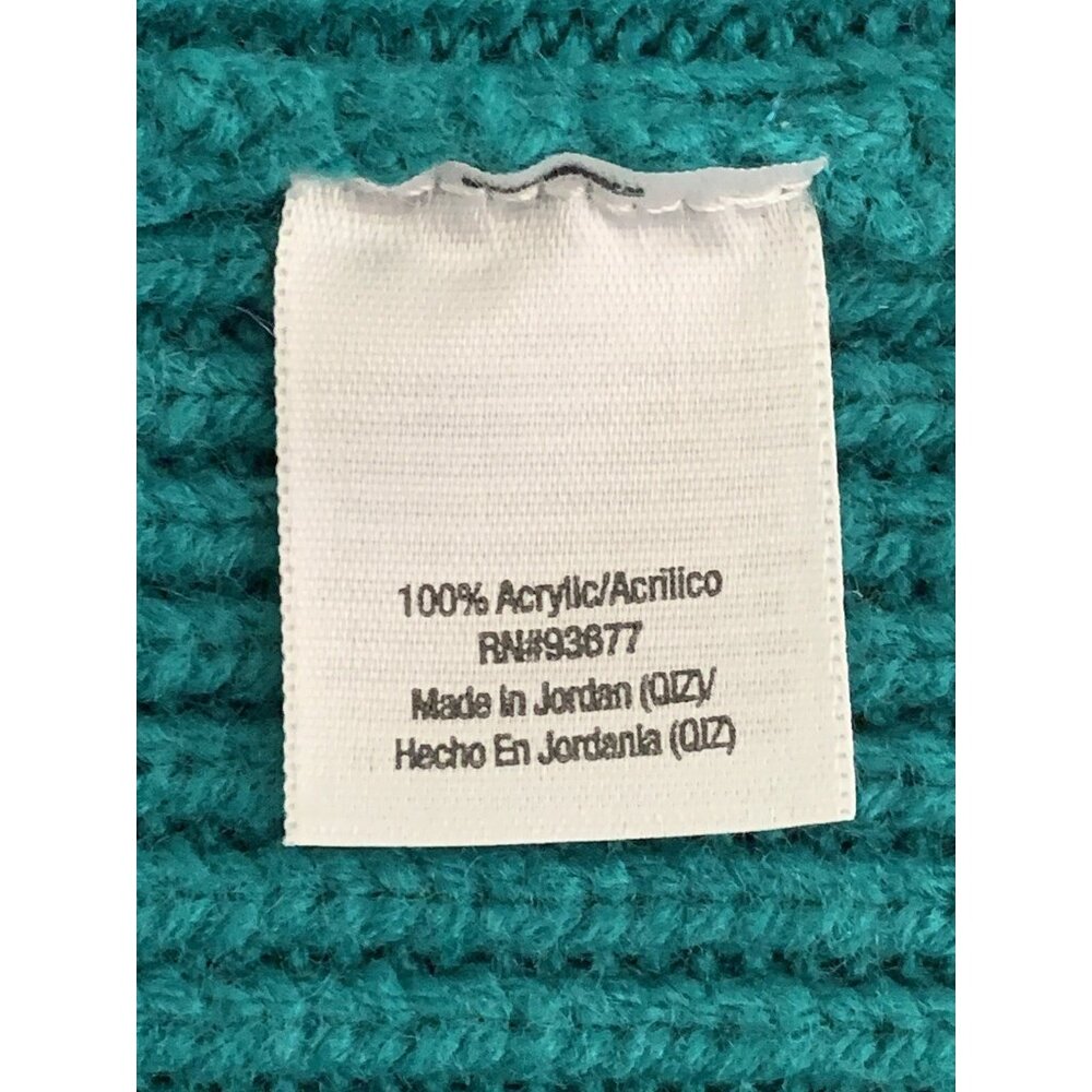 Ana A New Approach Womens Ribbed Knit Sweater Teal Size Large - Picture 10 of 11